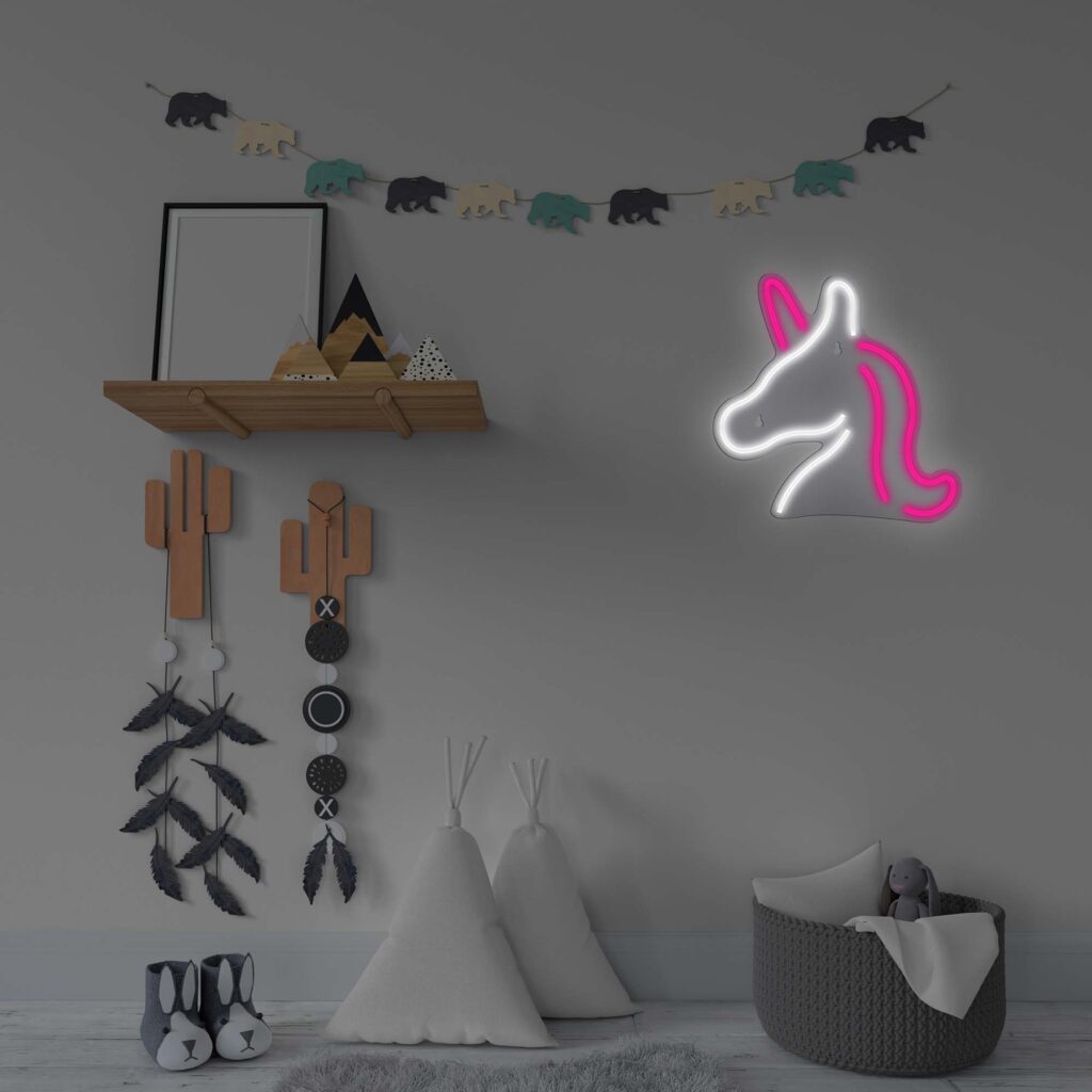 Manta SNL101WH Style Neon Lights Unicorn white-pink