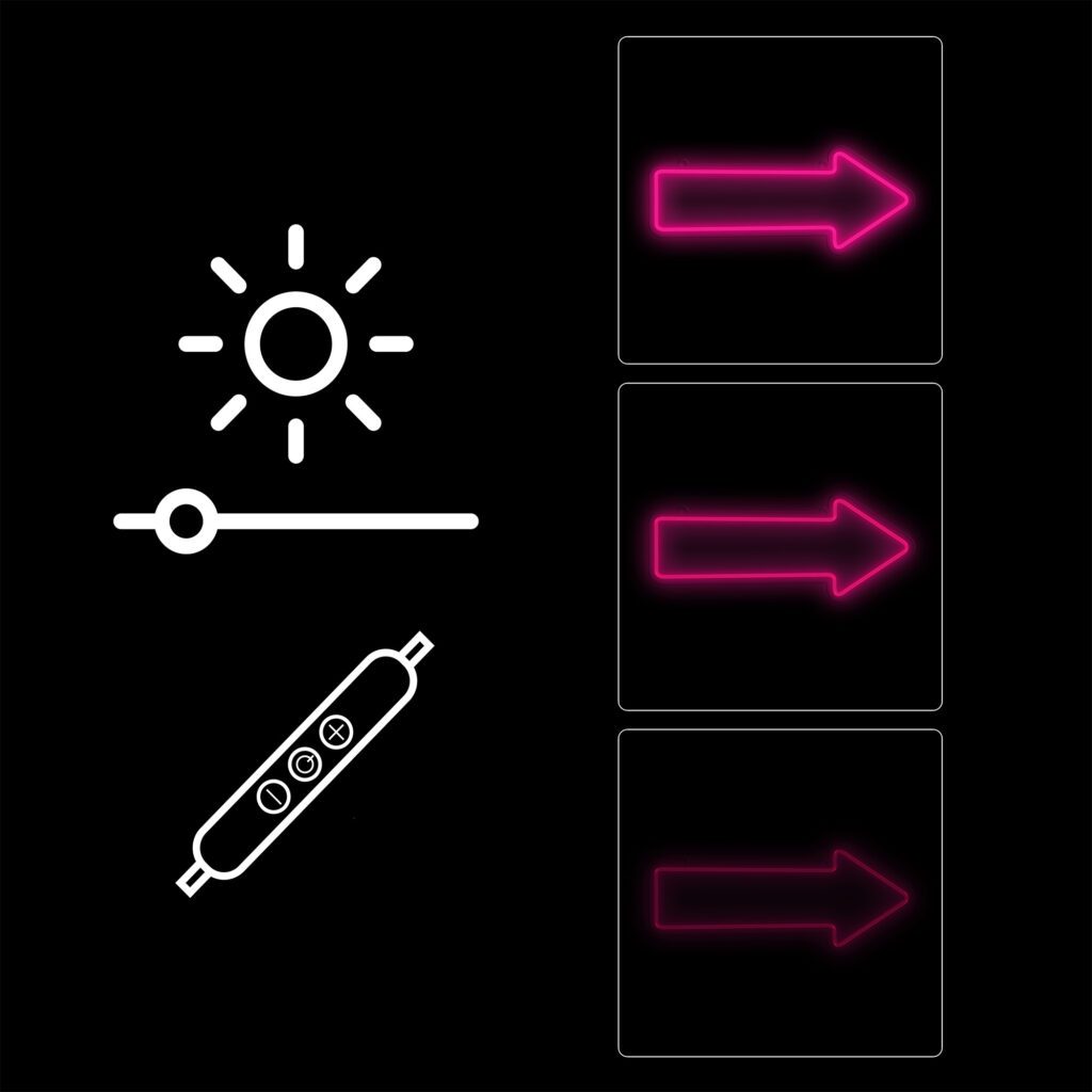 Manta SNL107PK Style Neon Lights Arrow pink