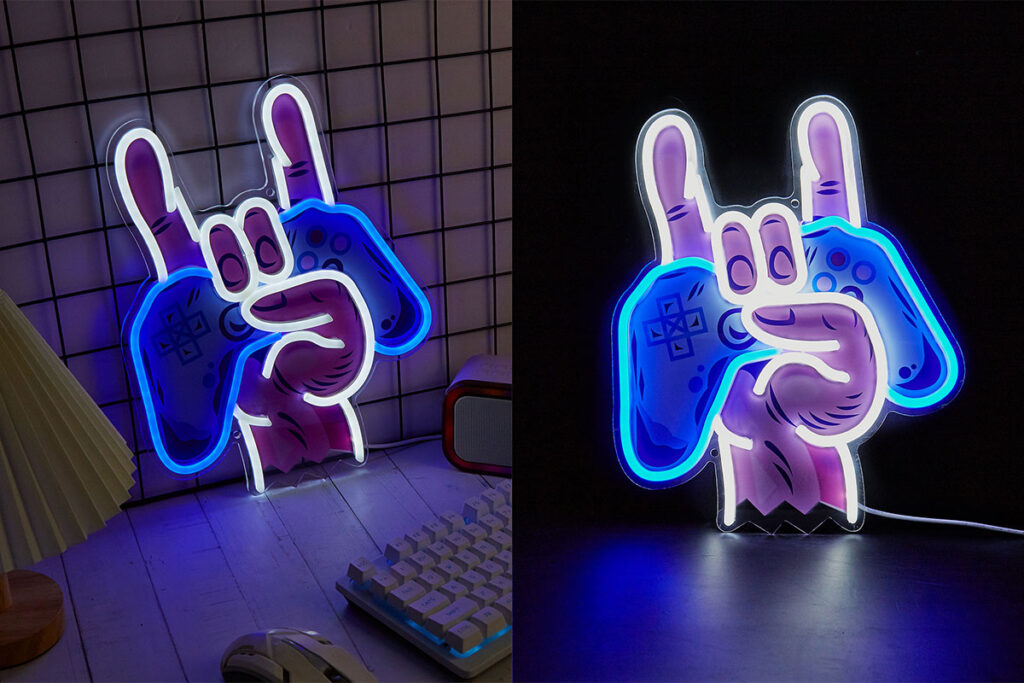 Manta SNL109MT Style Neon Lights Hand With Gamepad