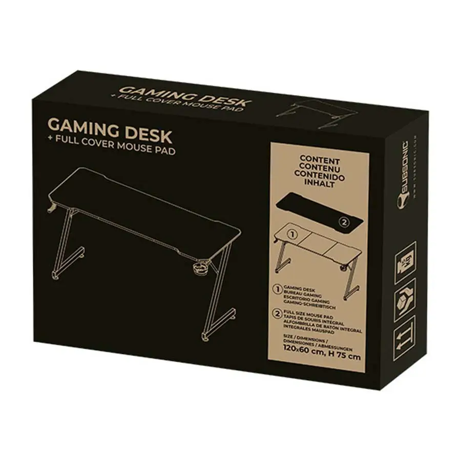 Subsonic Black Gaming Desk GEM