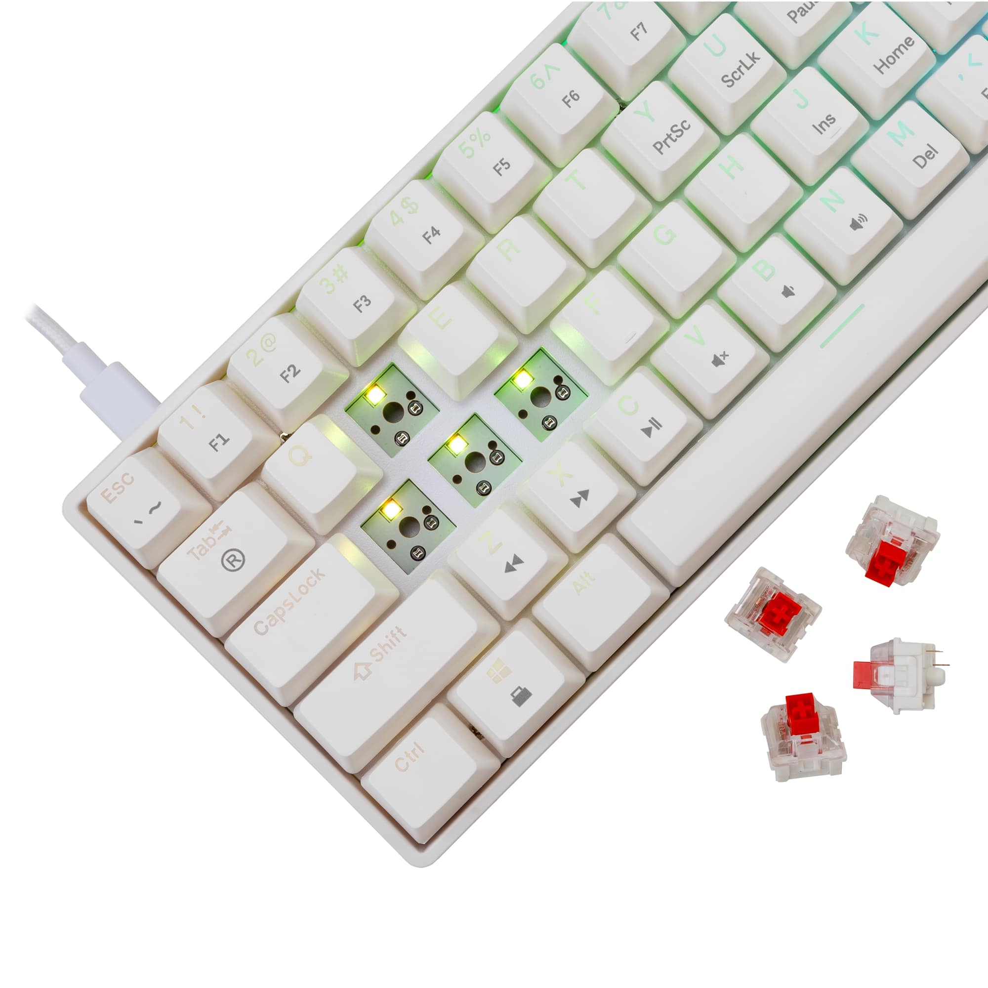 White Shark GK-004211 Shinobi-2 Red Switch, White US