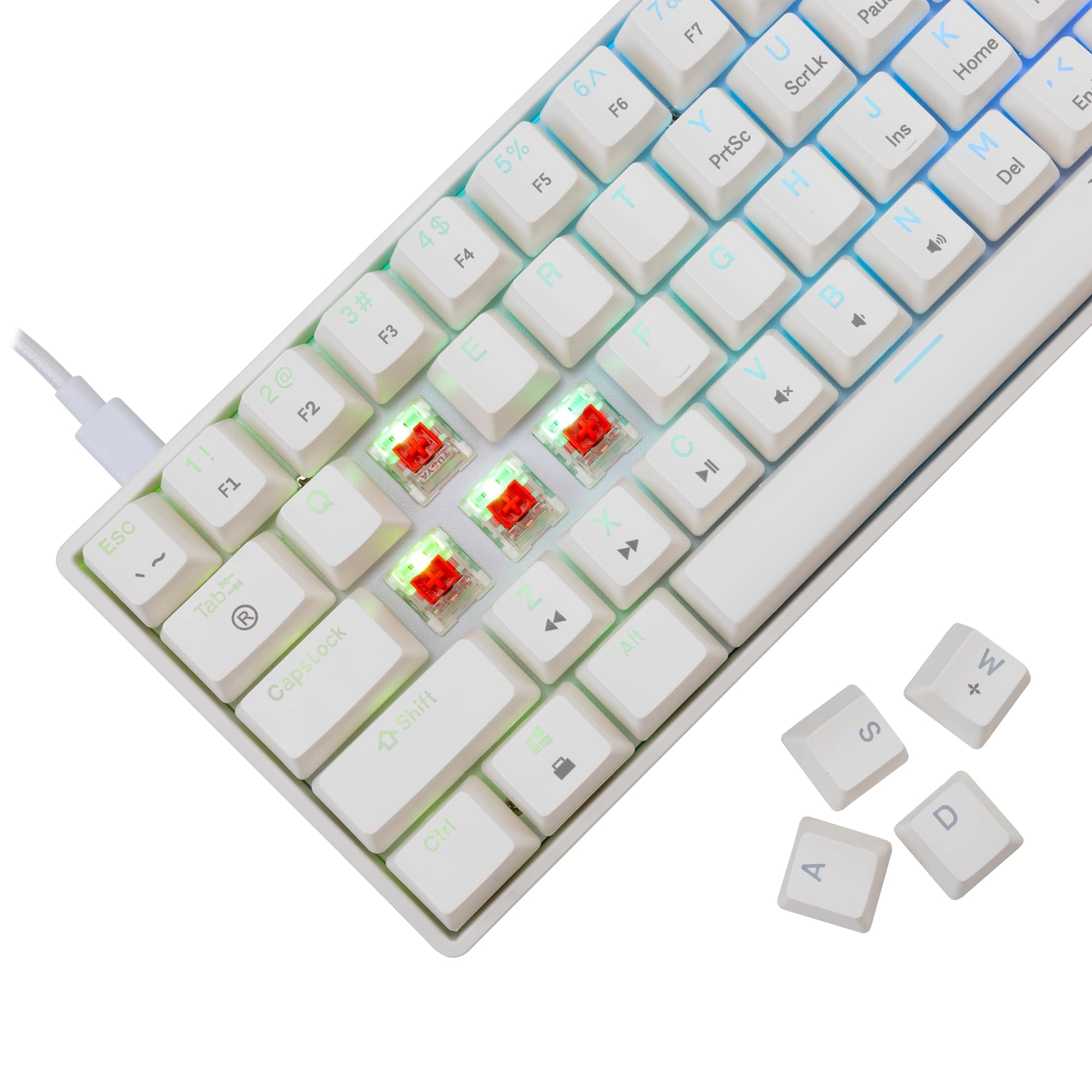 White Shark GK-004211 Shinobi-2 Red Switch, White US