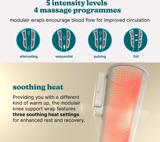 Homedics SR-CMXKE10HBND  Modulair Compression System Knee Wrap + Controller