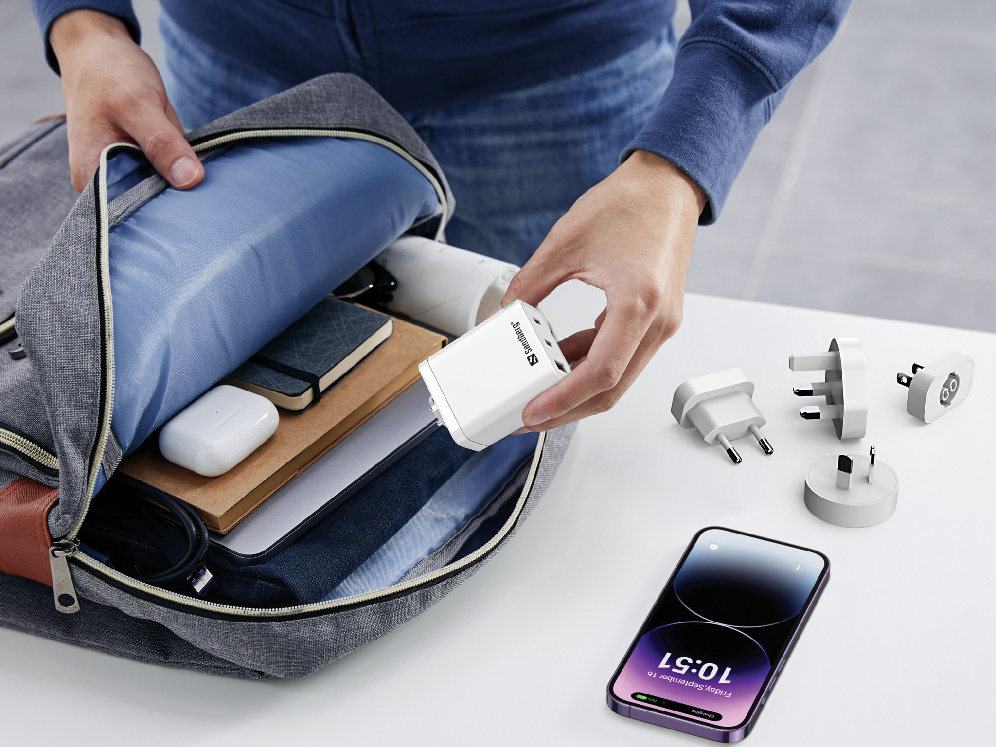 Sandberg 441-59 3in1 TravelCharger EU+UK+US+AUS