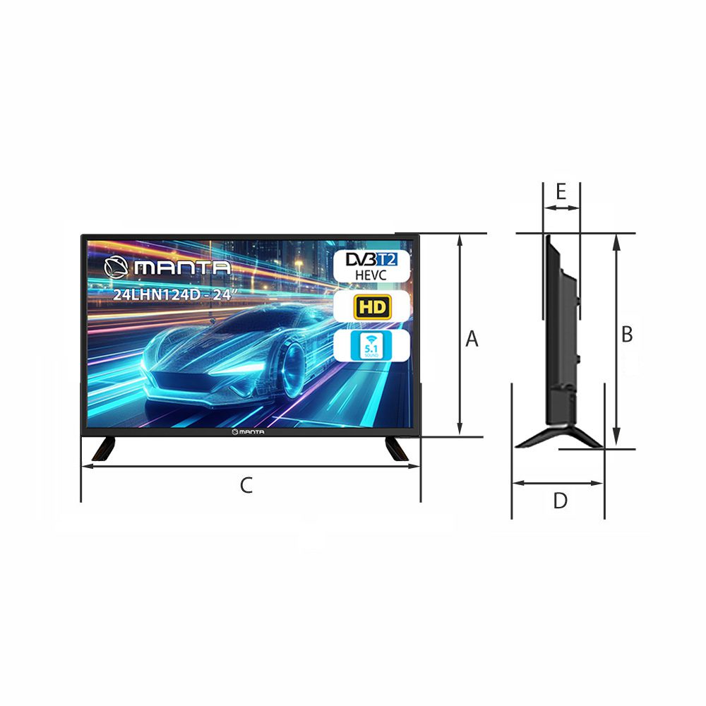 Manta 24LHN124D Damaged Box