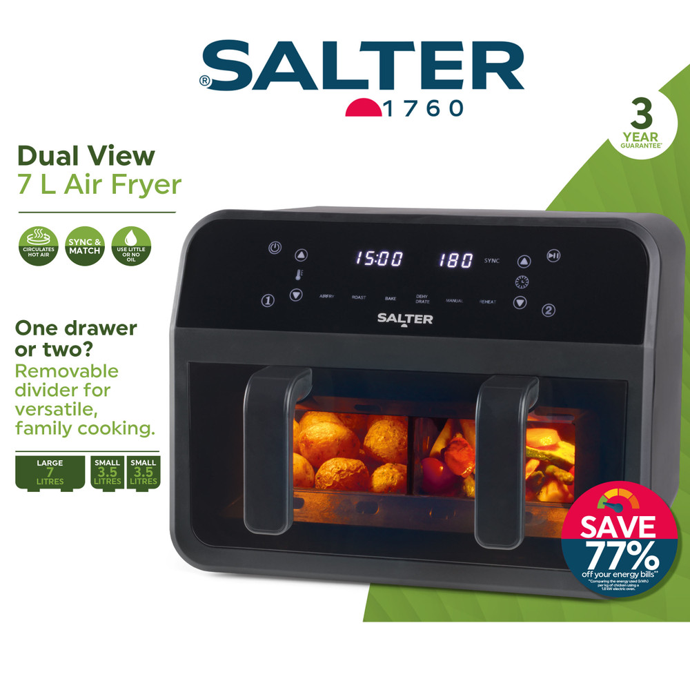 Salter EK5872VDE Dual View Air Fryer 7L