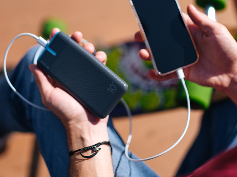 Tracer 47514 EnerGo 10000mAh Power Bank gray/blue