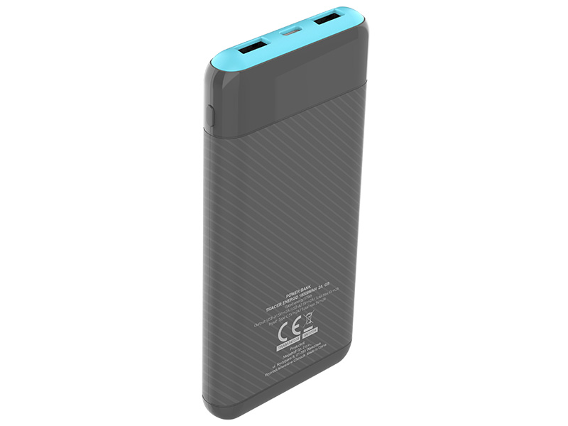 Tracer 47514 EnerGo 10000mAh Power Bank gray/blue