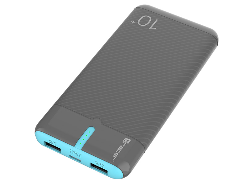 Tracer 47514 EnerGo 10000mAh Power Bank gray/blue