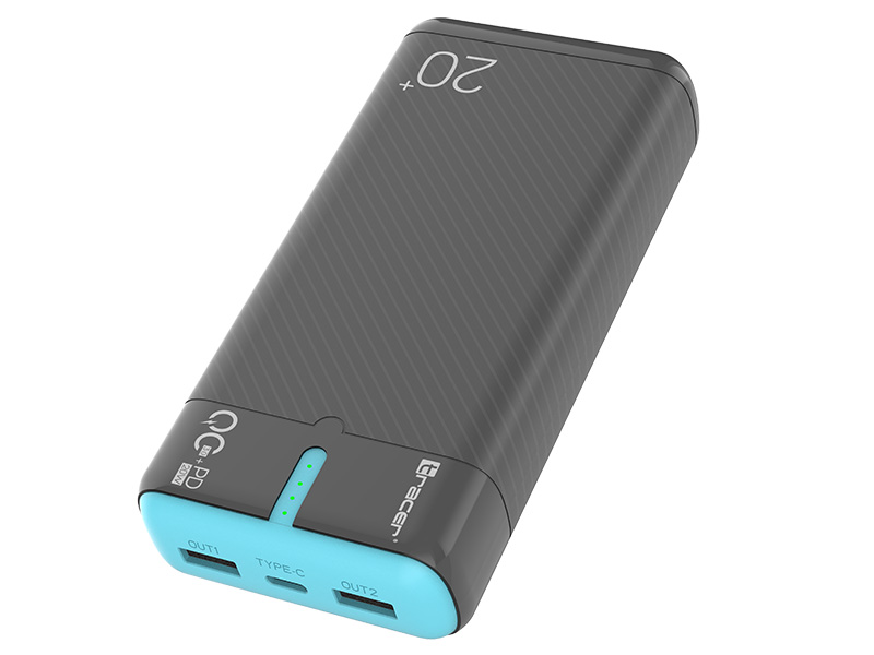 Tracer 47517 EnerGen 20000mAh Power Bank gray/blue