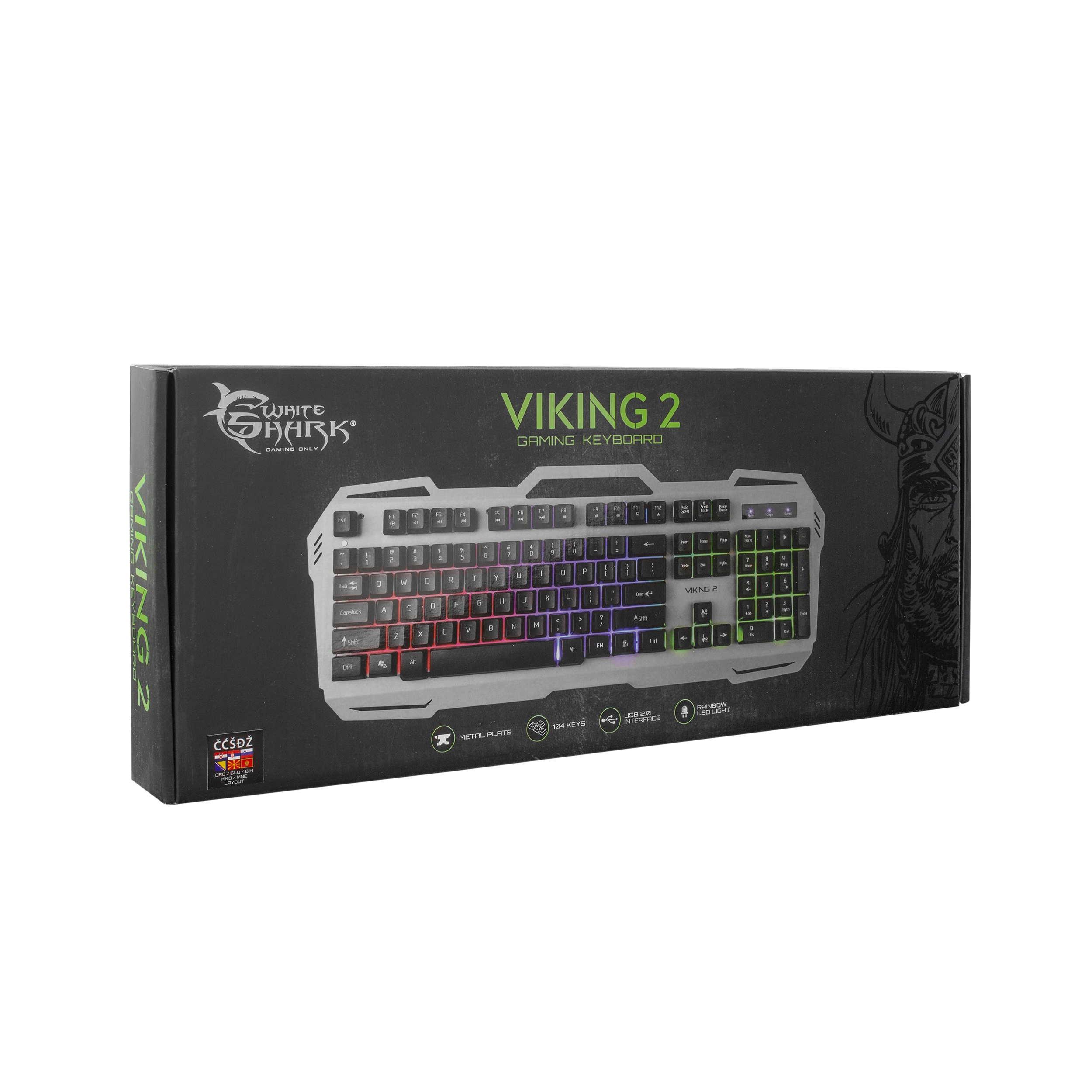 White Shark GK-1924 VIKING-2/US Gaming Keyboard Viking 2 Damaged Box