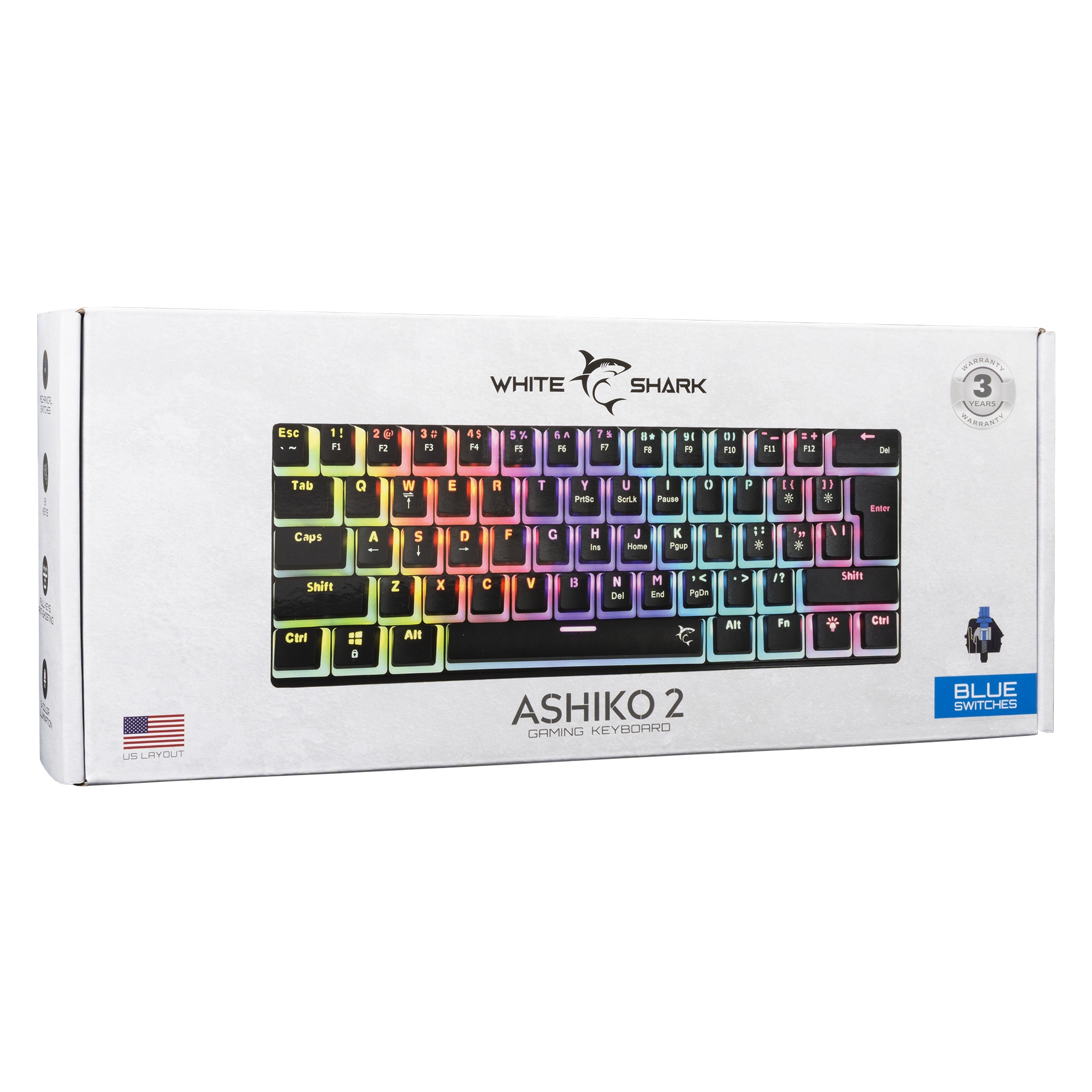 White Shark GK-2202 Ashiko-2 Black/Blue US