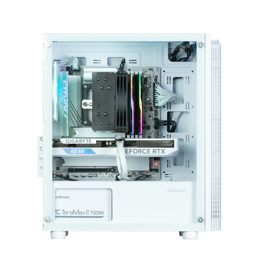 Zalman T4 Plus White  Mini Tower Case, 120mm ARGB Fan x1