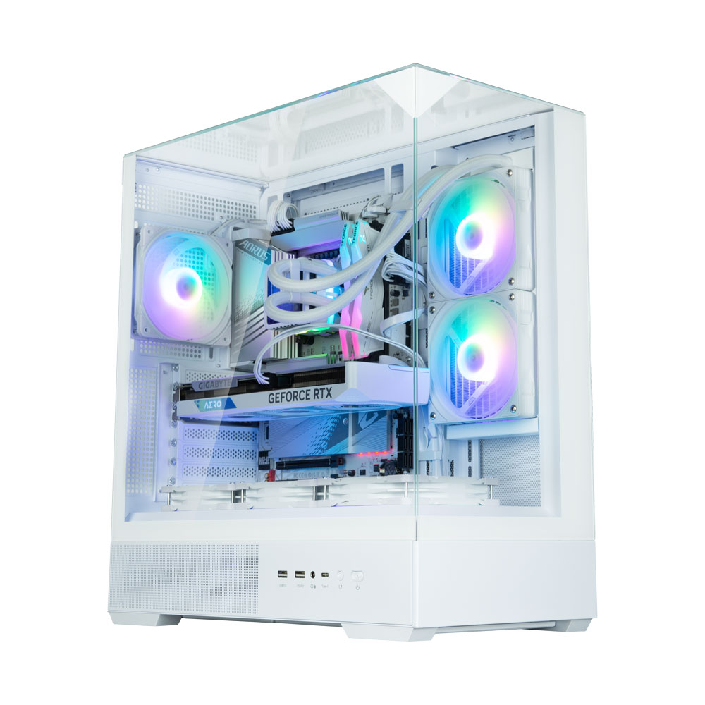 Zalman P40 Prism White, ARGB Fan x1