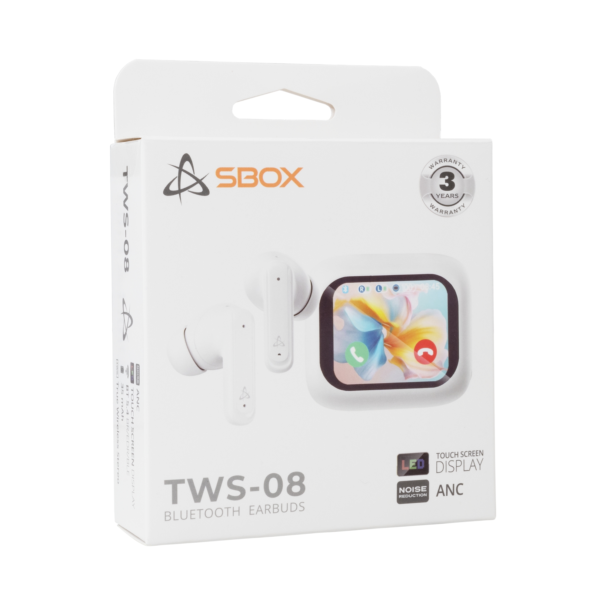 Sbox EB-TWS08-W Touch Screen Display White