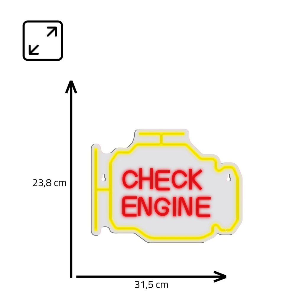 Manta SNL94YE Style Neon Lights CHECK ENGINE