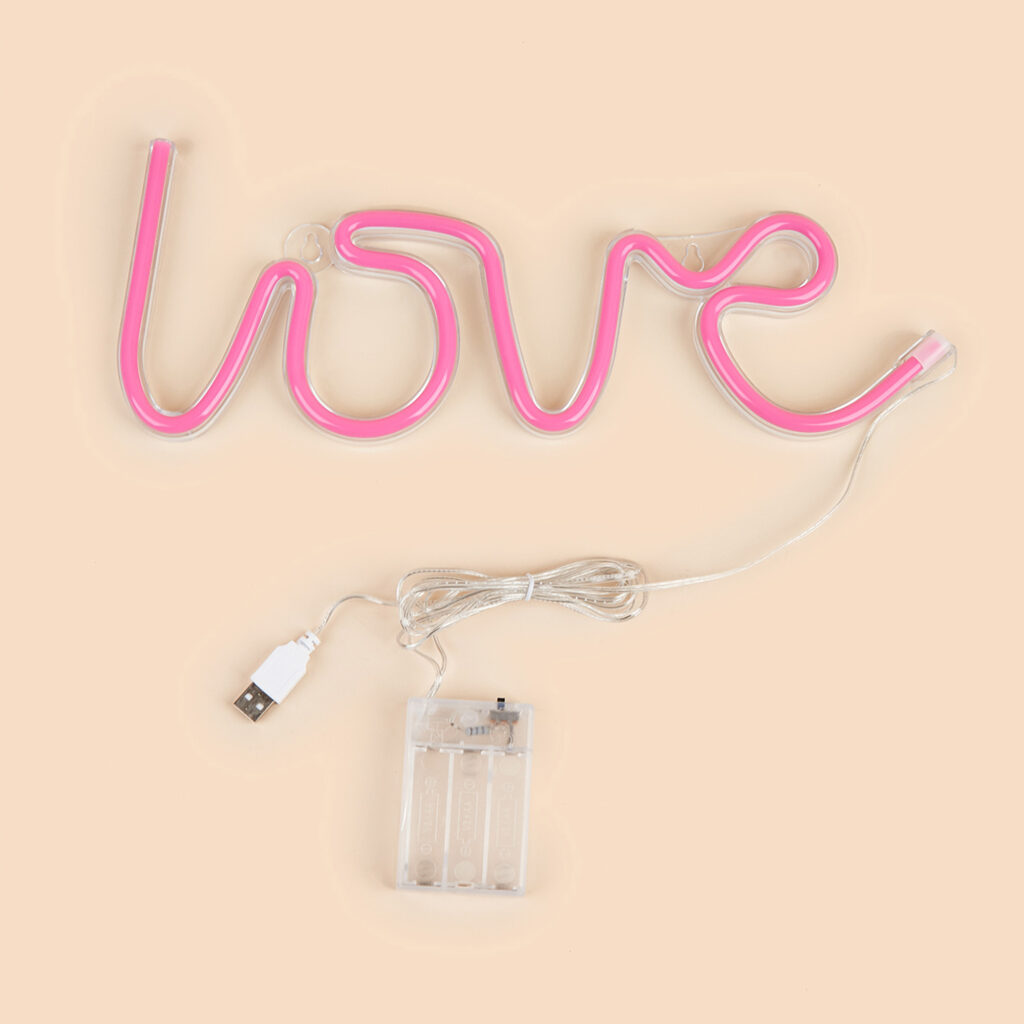 Manta SNL02PKT Style Neon Lights  LOVE Pink