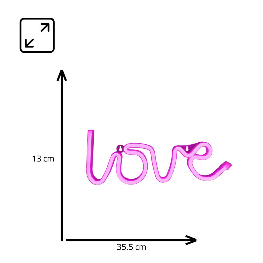 Manta SNL02PKT Style Neon Lights  LOVE Pink