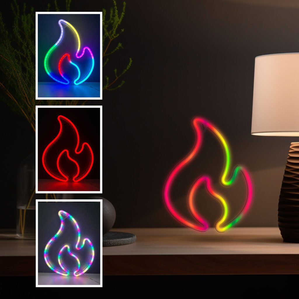 Manta SNL58RGB Stile Neon Light FLAME Damaged Box