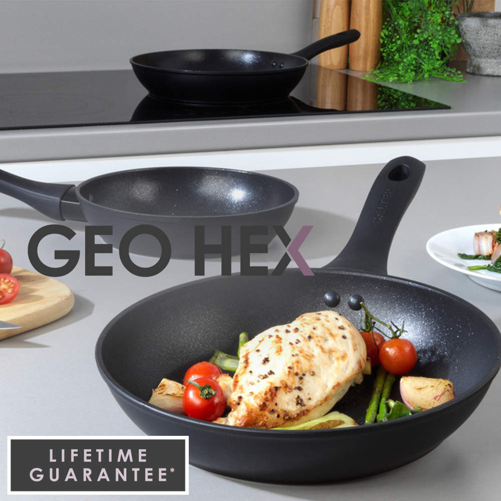 Salter BW08773 Geo Hex 3-Piece Fry Pan Set - 20/24/28cm