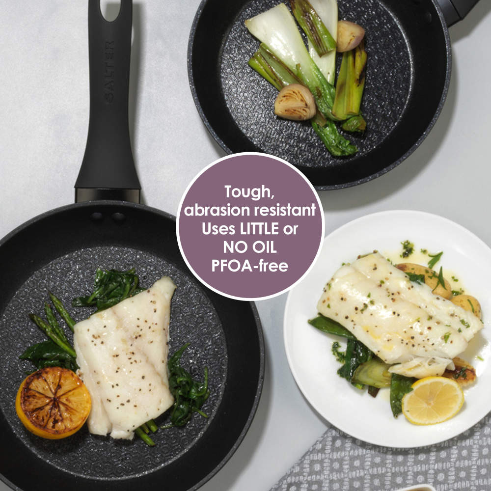 Salter BW08773 Geo Hex 3-Piece Fry Pan Set - 20/24/28cm