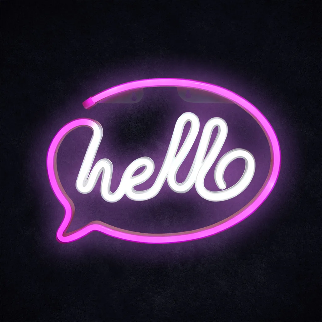 Manta SNL08PKT Style Neon Lights HELLO Pink/White