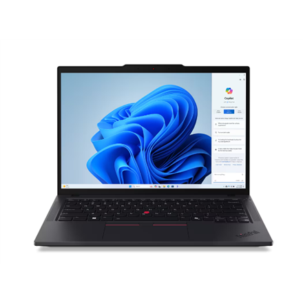 Lenovo ThinkPad T14 | Black | 14 " | IPS | WUXGA | 1920 x 1200 pixels | Anti-glare | Intel Core U7 | 155U | 16 GB | SO-DIMM DDR5 | Solid-state drive capacity 512 GB | Intel Graphics | Windows 11 Pro | 802.11ax | Bluetooth version 5.3 | LTE Upgradable | Keyboard language Nordic | Keyboard backlit | Warranty 36 month(s) | Battery warranty 12 month(s)