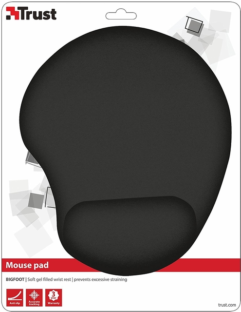 Trust Bigfoot Gel Mouse Pad Black 16977