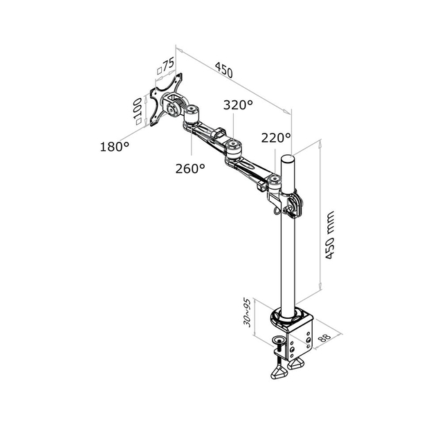 Neomounts FPMA-D935 Silver TV Mount 10-26"
