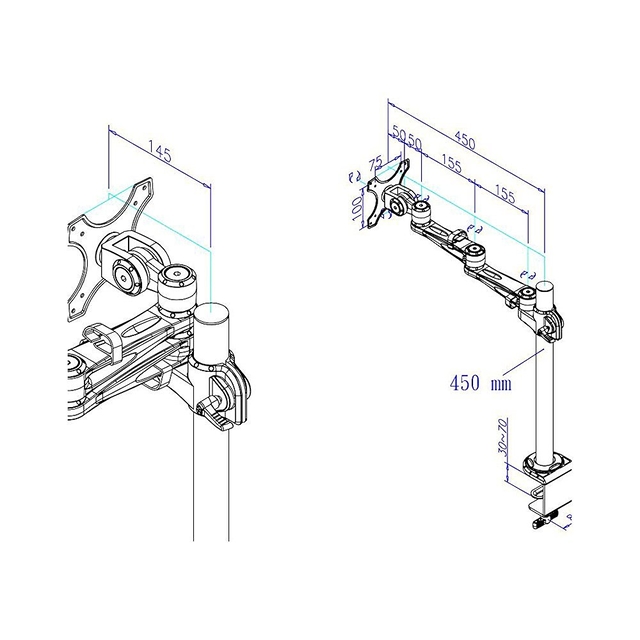 Neomounts FPMA-D935 Silver TV Mount 10-26"