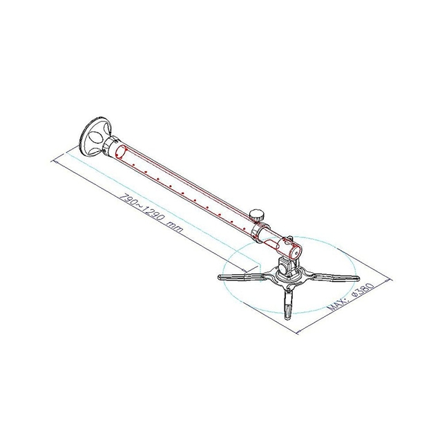 Neomounts Beamer-W100 Silver projektora stiprinājums