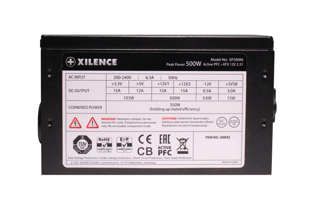 XILENCE PSU ATX2.3 500W XN042 Barošanas Bloks
