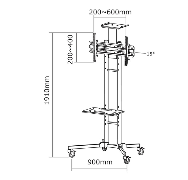 Neomounts Plasma-M1700E TV Floor Stand Black 32-55"