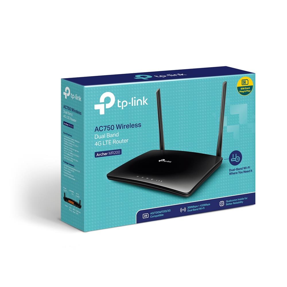 TP-LINK ARCHER MR200 4G Belaidis Maršrutizatorius 733 Mbps