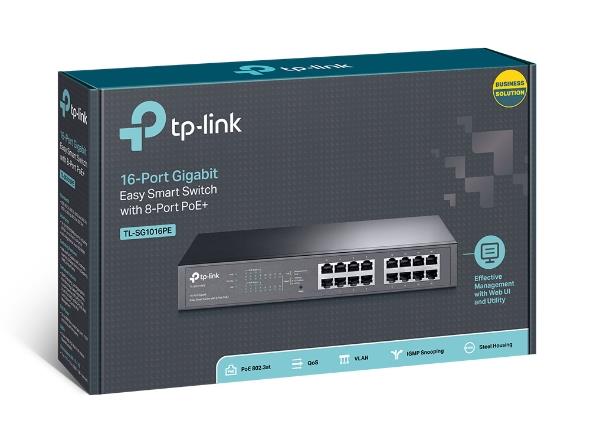 TP-Link TL-SG1016PE 16-Port Gigabit PoE+ Tīkla Slēdzis