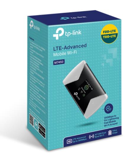 TP-LINK M7450 4G LTE Mobilais Maršrutētājs