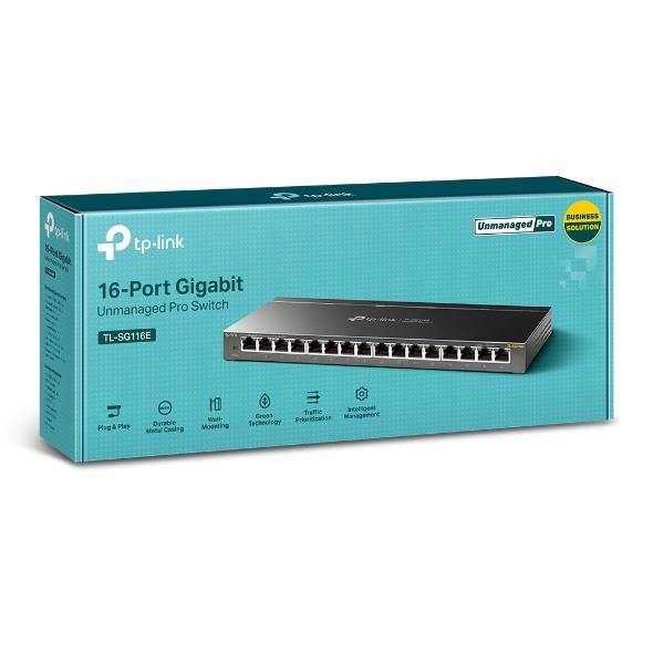 TP-LINK TL-SG116E 16-Portu Gigabita Galddatora Slēdzis