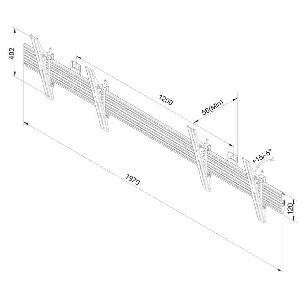 Neomounts NMPRO-WMB2 Regulējams Sienas Stiprinājums 32-55"