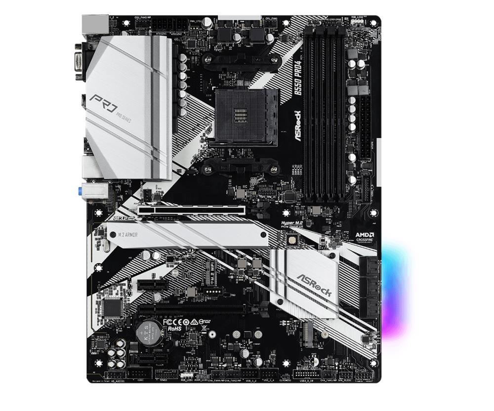 ASROCK B550PRO4 ATX Pagrindinė Plokštė su AMD B550 Lustu