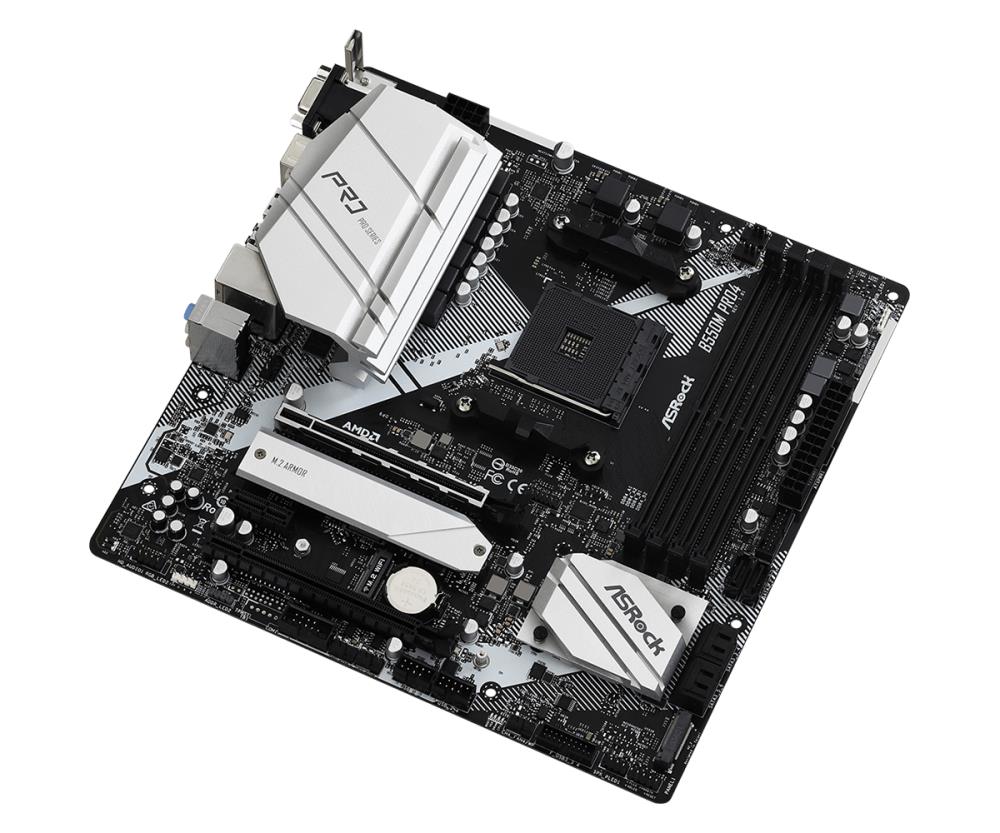 ASROCK B550M PRO4 MicroATX Pagrindinė Plokštė su DDR4 Palaikymu