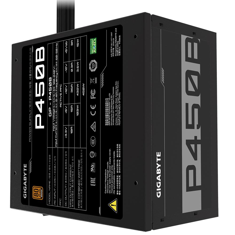 GIGABYTE GP-P450B 450W 80 PLUS Bronze toiteplokk