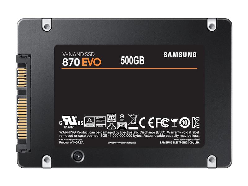 Samsung 870 EVO MZ-77E500B 500GB SSD Lielā ātruma krātuve