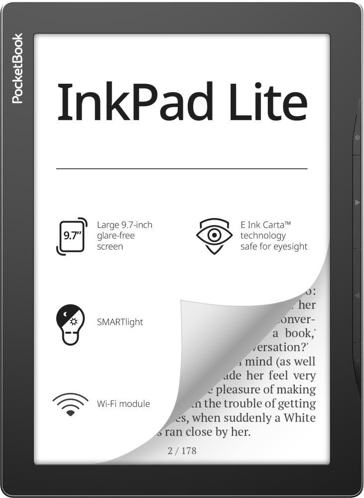 PocketBook PB970-M-WW InkPad Lite 9.7 дюймов Электронная книга Серый