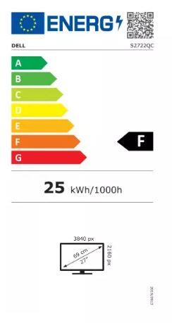 DELL S2722QC 27" 4K IPS Monitors - Melns/Sudrabs