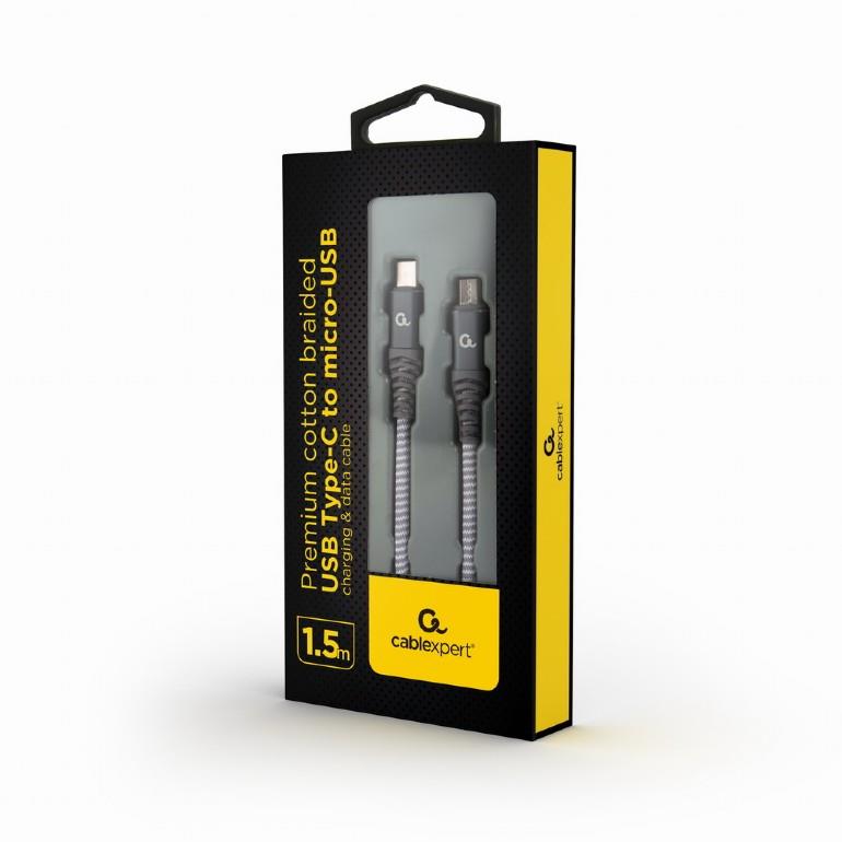 Gembird CC-USB2B-CMMBM-1.5M USB-C-MicroUSB Kaabel 1.5m