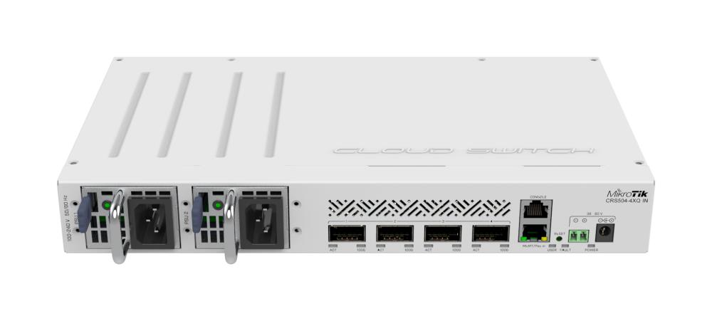 MikroTik CRS504-4XQ-IN 1U plaukta 4xQSFP28 slēdzis