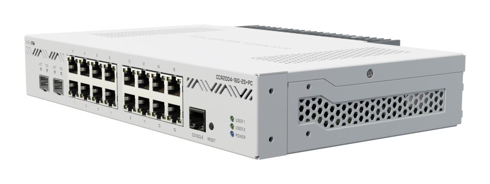 MikroTik CCR2004-16G-2S+PC 16-Portu 1000M Tīkla Maršrutētājs