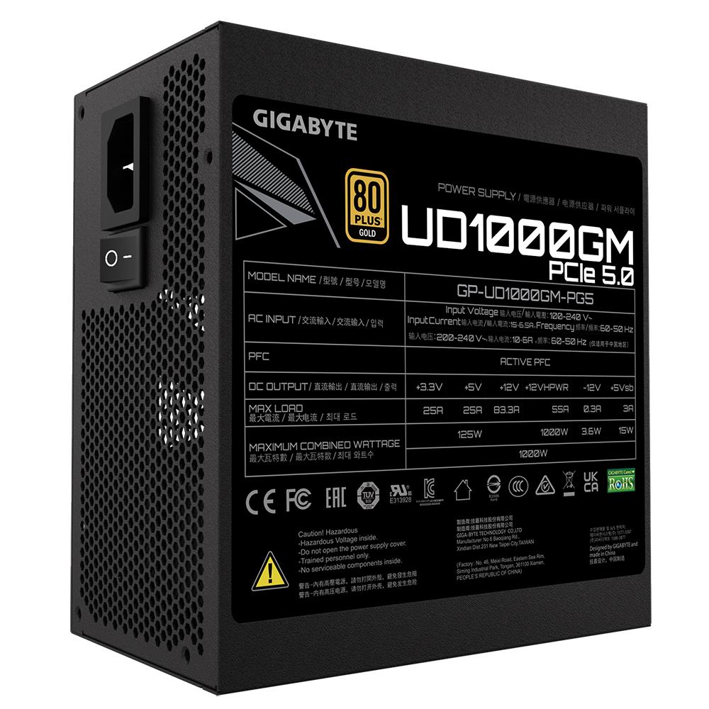 GIGABYTE GP-UD1000GMPG5 1000W 80 PLUS GOLD PSU