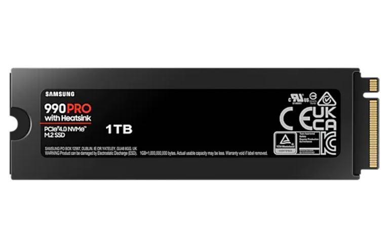 Samsung 990 PRO MZ-V9P1T0CW 1TB NVMe SSD ar dzesētāju