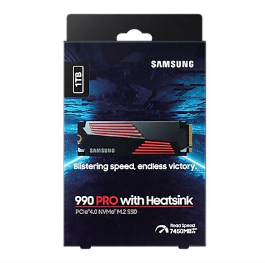 Samsung 990 PRO MZ-V9P1T0CW 1TB NVMe SSD ar dzesētāju